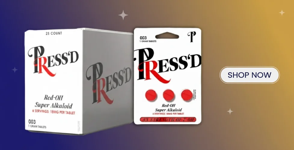 Press’d Red OH Super Alkaloid 5X 7OH Tablets 3ct