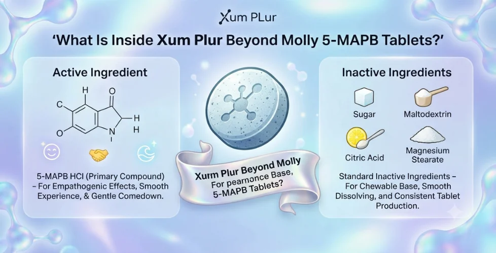 What Is Inside Xum Plur Beyond Molly 5-MAPB Tablets